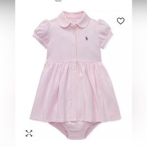 Ralph Lauren baby girl striped knit Oxford dress